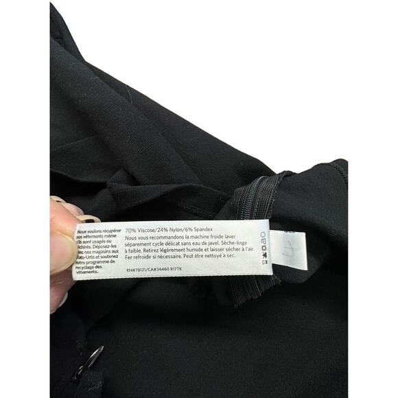 "Eileen Fisher" Black Stretch Dress, Double Zippers Down Both Sides, Tunic, L, - Picture 10 of 11